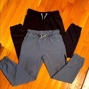 Eddie Bauer Black and Gray Sweatpants with Tapered Legs
